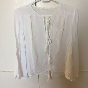 70’s inspired White long sleeve shirt